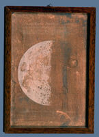 Raffigurazione dei fenomeni celesti - Fase di Luna crescente osservata a Norimberga il 9 luglio 1695