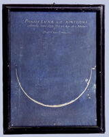 Raffigurazione di fenomeni celesti - Fase lunare osservata il 23 aprile 1693