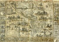 Carta dell'America di Willem Janszoon Blaeu - Nova Totius Americae Sive Novi Orbis Tabula
